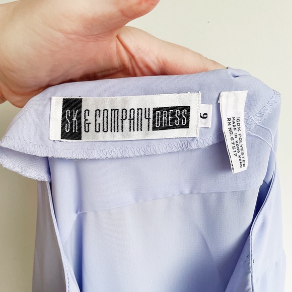 VINTAGE | 80's Lavender Sheer Midi Dress - Picture 4 of 5